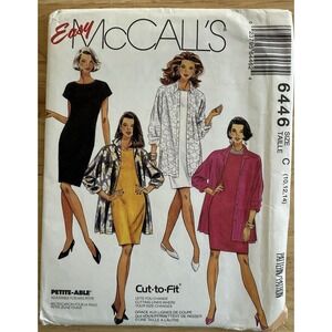 McCall's Petite-Able Cut•To•Fit Pattern 6446 Misses' Shirt Jacket & Dress‎ 10-14